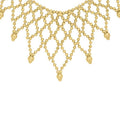 9K Yellow Gold Fancy Chandelier Necklace
