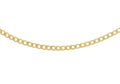 9ct Yellow Gold Semi-Solid Flat Curb Chain 16"