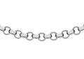 9K White Gold 3.5mm Hollow Belcher Chain 20"