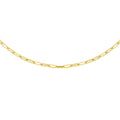 9K Yellow Gold Small Paper Clip Chain 18"