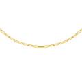 9K Yellow Gold Small Paper Clip Chain 20"