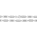 Sterling Silver Cubic Zirconia Greek Chain