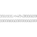 Sterling Silver Curb Pave Chain 26"