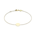 9K Yellow Gold Disc Adjustable Bracelet /7"-7.5"