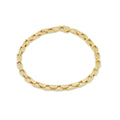 9K Yellow Gold Square Paper Link Bracelet /7"