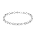 9K White Gold Round Belcher Bracelet /7"