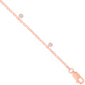 9ct Rose Gold Rub-over 0.10ctw Diamond Bracelet