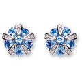 9ct White Gold 0.08ct Diamond & 0.44ct Tanzanite Earrings