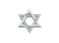 9ct White Gold 0.10ct Diamond Star Of David Pendant