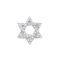 9ct White Gold 0.10ct Diamonds Star Of David Pendant