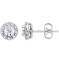 9ct White Gold 0.13ct Diamond Stud Earrings