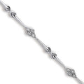 9ct White Gold 0.15ct Diamond Bracelet