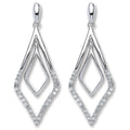 9ct White Gold 0.15ct Diamond Drop Earrings