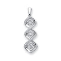 9ct White Gold 0.25ct Dancing Diamond Drop Pendant
