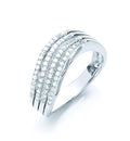 9ct White Gold 0.41ct Diamond Ring L