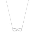 9ct White Gold 0.47ctw G Si Infinity Pendant (18in/45cm) Chain