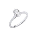 9ct White Gold 1.00ctw Oval Cut Lab Grown Diamond Ring Igi Certified