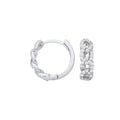 9ct White Gold Diamond 0.28ctw Huggie Earrings