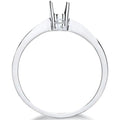 9ct White Gold Ring Mount 0.20-0.25ct