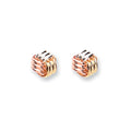 9ct Y W & Rose Gold Fancy Knot Studs