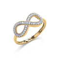 9ct Yellow Gold 0.20ct Diamond Infinity Dress Style Ring