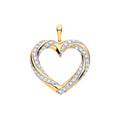 9ct Yellow Gold 0.50ct Diamond Heart Pendant