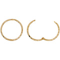 9ct Yellow Gold 12mm D/c Hinged Sleepers