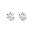 9ct Yellow Gold 5mm Claw Set CZ Studs