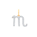 9ct Yellow Gold Scorpio Zodiac 0.15ct Pendant