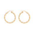 9K Rose Gold Wrap Hoop Earrings
