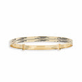 9K Yellow Gold Expandable Chevron Bangle
