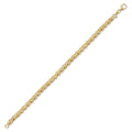 9K Yellow Gold Roller Ball Bracelet 7.5"