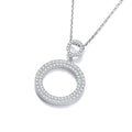 Circle Of Life Pave' Set CZ Pendant With 18" Chain