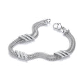 Double Row 3 Strings Of CZ's Bracelet 7