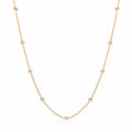 Gold Coated Rubover 11 CZ's Necklace 18