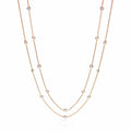 Gold Coated Rubover 23 CZ's Necklace 38