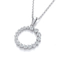 Graduated CZ Circle Of Life Pendant With Chain