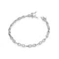 Infinity Style Tennis Silver CZ Ladies Bracelet