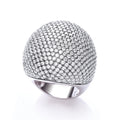 Micro Pave' Big Cocktail Ring 503 White CZ
