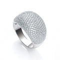 Micro Pave' Cocktail Ring 283 White CZ