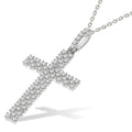 Micro Pave' Multi Row CZ Cross With Chain
