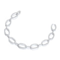 Micro Pave' Oval Links 282 CZ Bracelet 7"/18cm