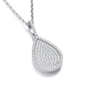 Micro Pave' Pear Shape Pendant With 18" Chain (£100)