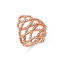 Micro Pave Rose Coated Fancy Silver CZ Ring (£100)