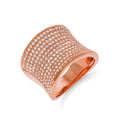 Micro Pave Rose Coated Fancy Silver CZ Ring (£145)