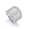Micro Pave' Seven Row CZ 'S Ring