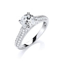 Micro Pave' Solitaire CZ Ring