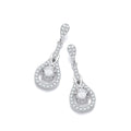 Micro Pave' Teardrop CZ Earrings
