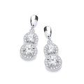Micro Pave' White CZ Drop Earrings (£85)