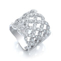 Multi-row Fancy Flower CZ Ring